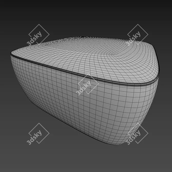 Elegant Minotti Davis Pouf 3D model image 3