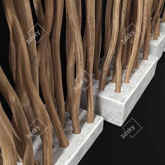 Curved Branch Small Planter 3D model image 3