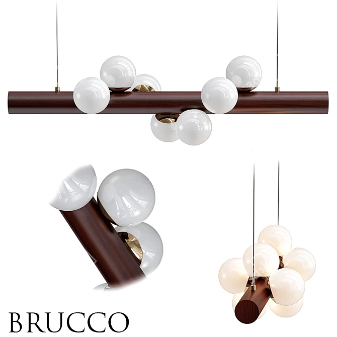 BRUCO 2013: Stylish Designer Chandelier 3D model image 1