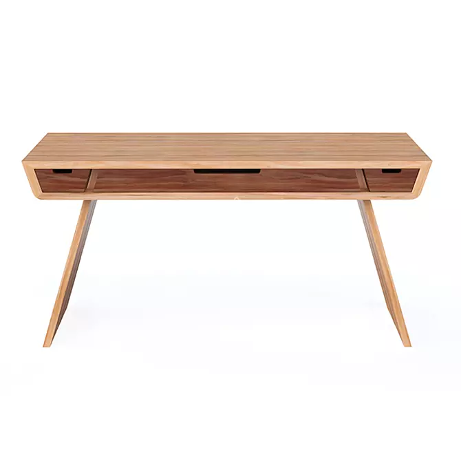 Minimalist Writing Desk: "HELLO THOM" Mago FCC 3D model image 2