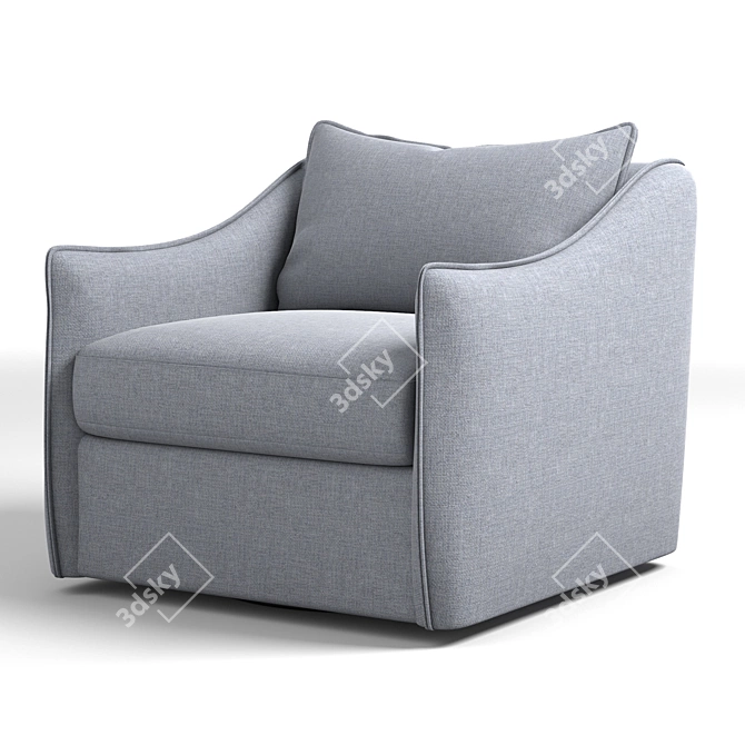 Elegant Bernhardt Joli Swivel Chair 3D model image 1