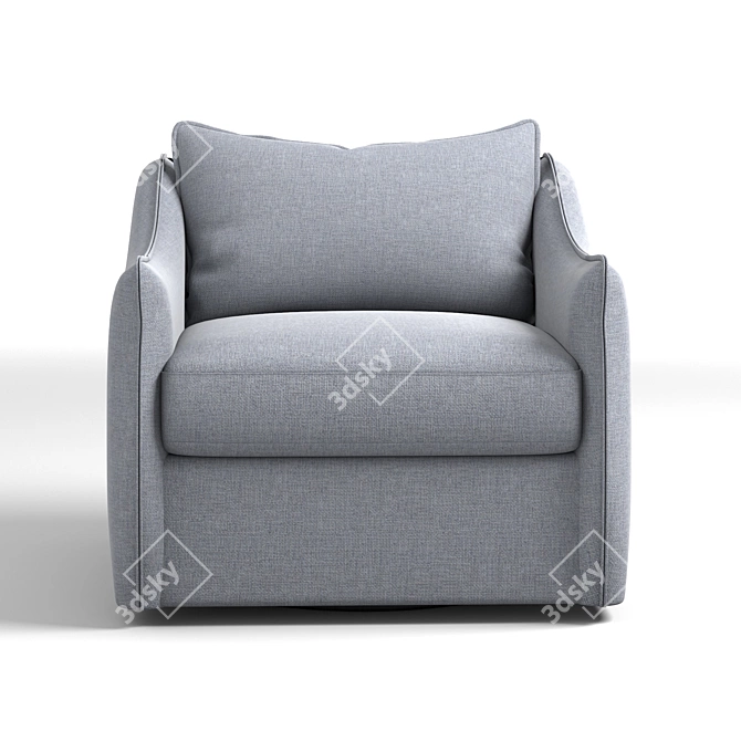 Elegant Bernhardt Joli Swivel Chair 3D model image 2