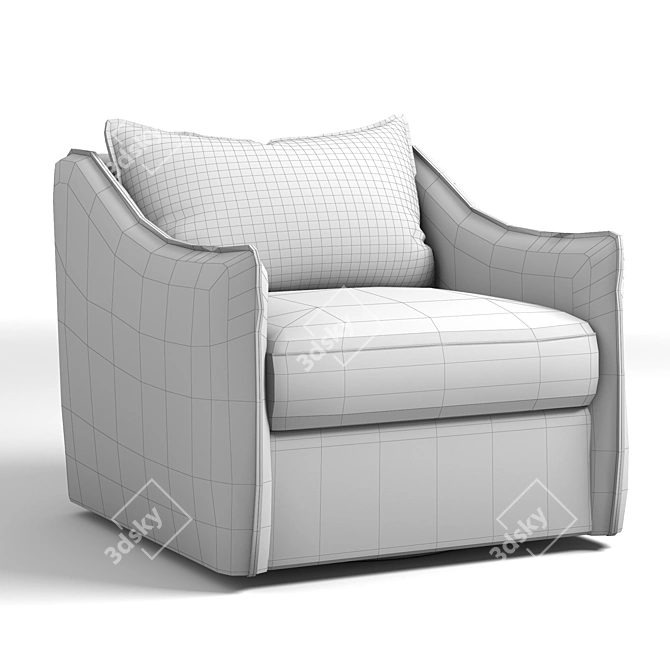 Elegant Bernhardt Joli Swivel Chair 3D model image 5