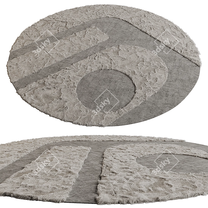 Minotti Wisp: Elegant Round Carpet 3D model image 1