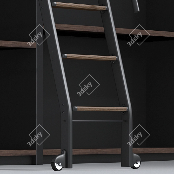 Versatile Ladder & Bookshelf 3D model image 2
