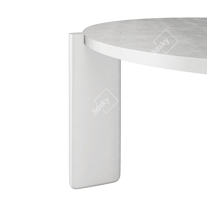 Sleek Aluminum DVN Table 3D model image 2