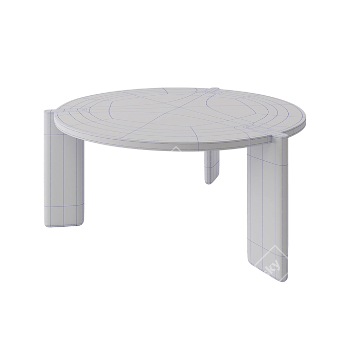 Sleek Aluminum DVN Table 3D model image 5