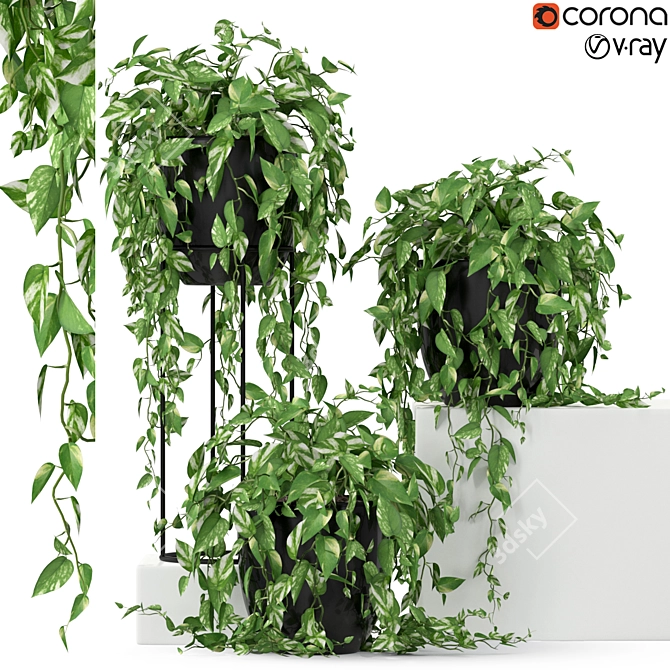 250-Piece Plant Collection 3D model image 1