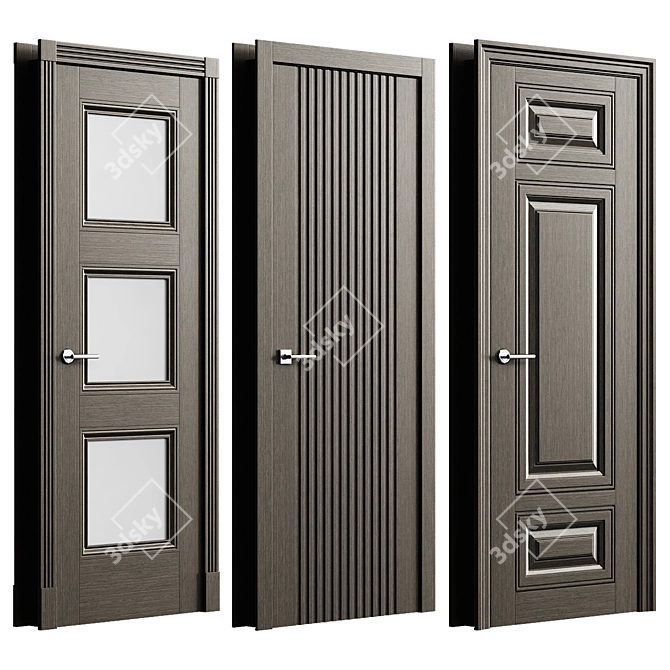 Smooth-Edge Door (v3) 3D model image 1