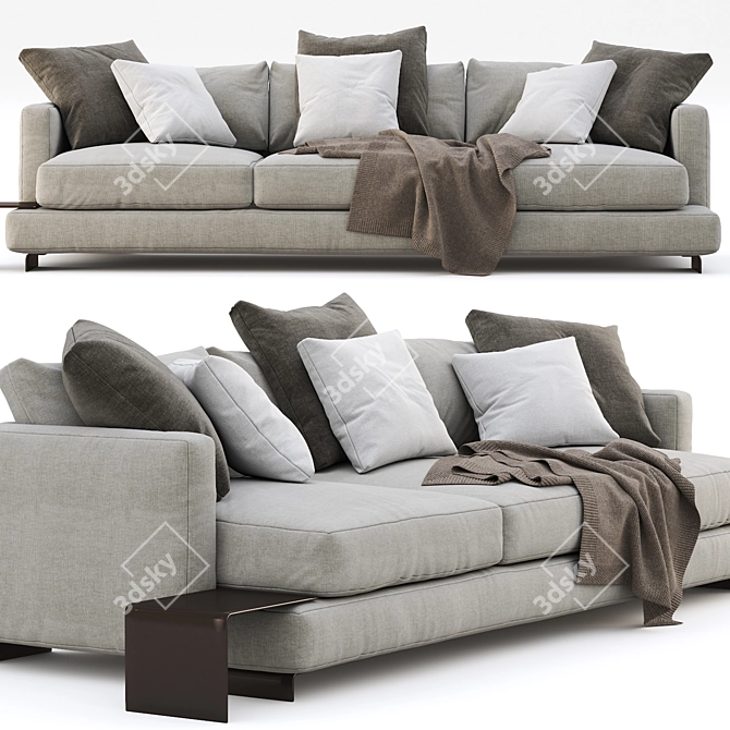 Luxurious Flexform Long Island Sofa 3D model image 2