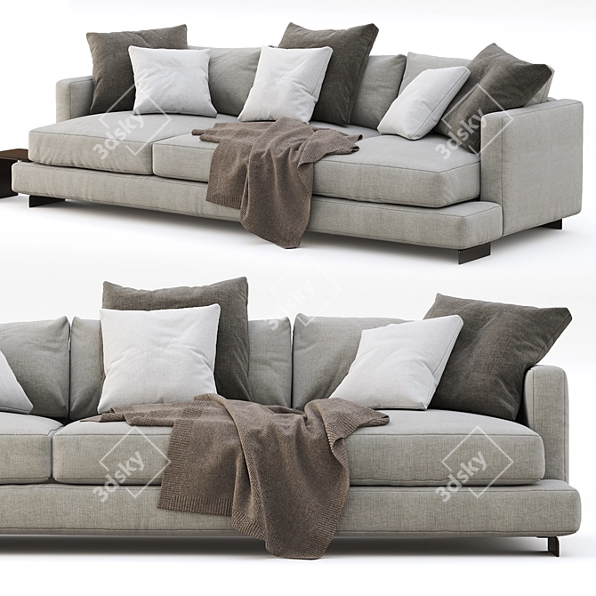 Luxurious Flexform Long Island Sofa 3D model image 3