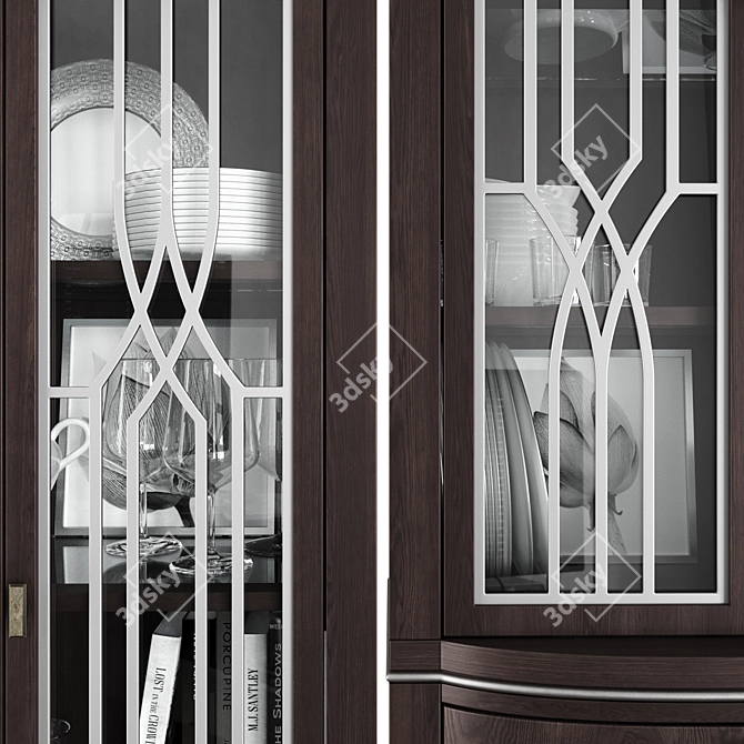 Dantone Home Grand Glass Sideboard 3D model image 2