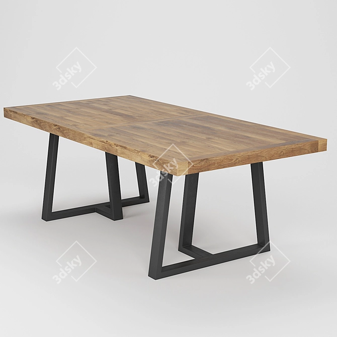 Modern Dining Set: Table & Chairs 3D model image 3