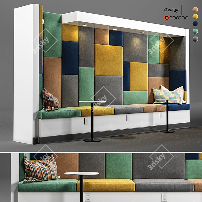 Versatile Restaurant & Office Seating 3D model image 1