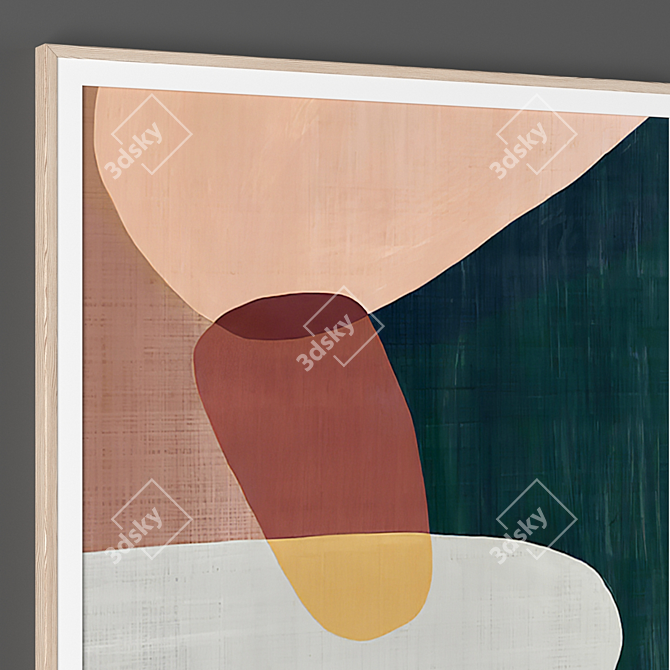 4-Frame Art Collection: 800x600mm, Textured 3D model image 3