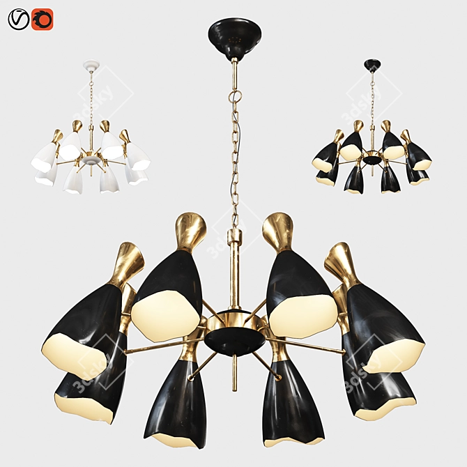 Sleek Light Fixture, Versatile Design 3D model image 1