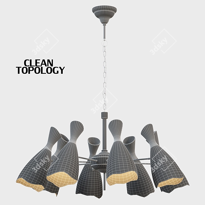 Sleek Light Fixture, Versatile Design 3D model image 3