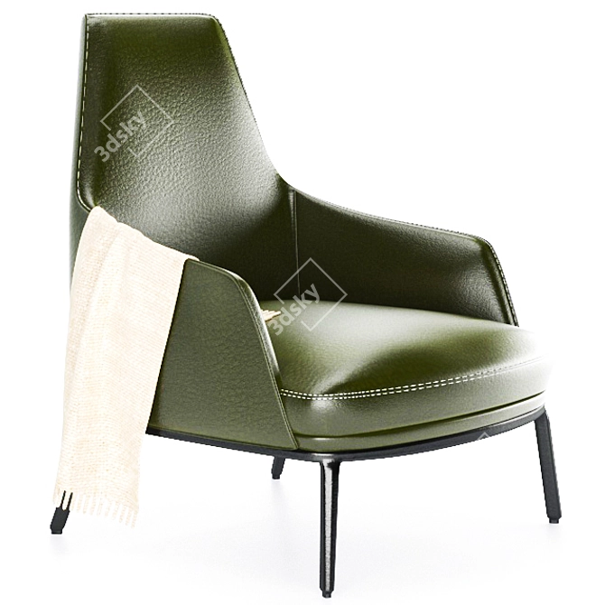 Poliform Armchair: Elegant Comfort 3D model image 2