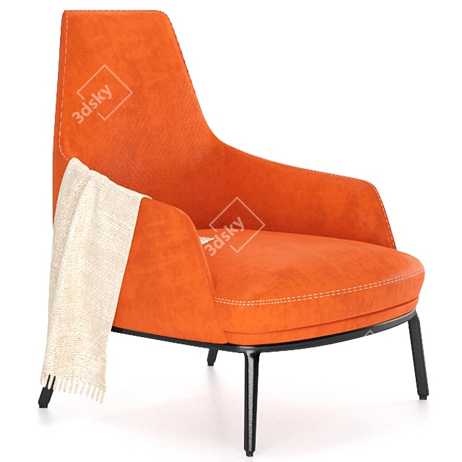 Poliform Armchair: Elegant Comfort 3D model image 3