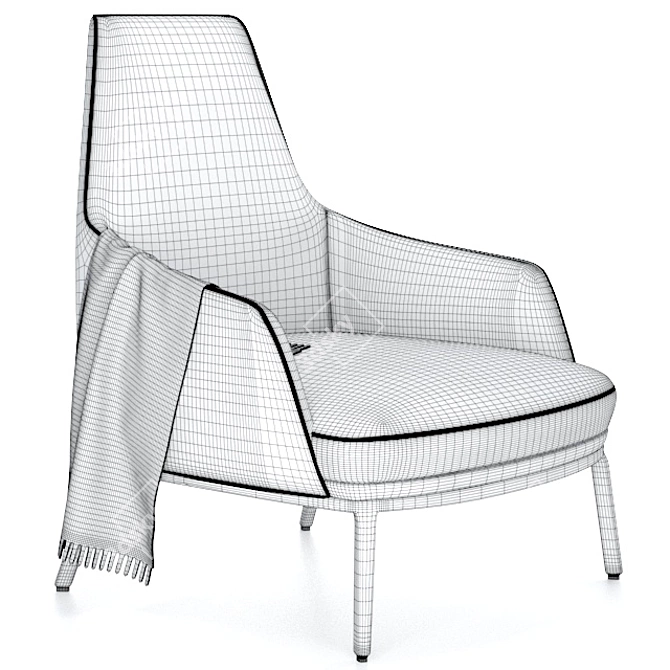 Poliform Armchair: Elegant Comfort 3D model image 5