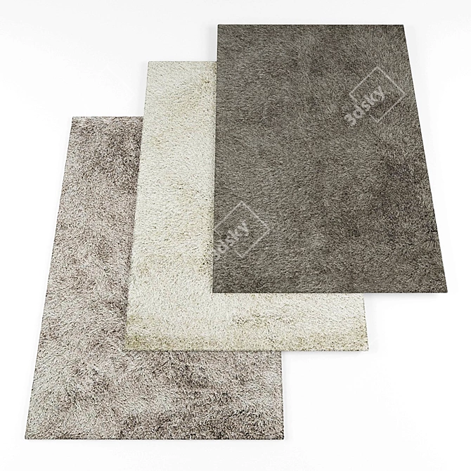 Texture Variety Rug Collection 3D model image 1