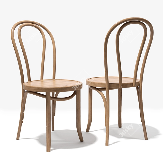 Sleek Dining Set: IKEA Table & Chairs 3D model image 2