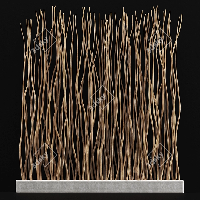 Branchy Planter: Long, Thin & Crooked 3D model image 1