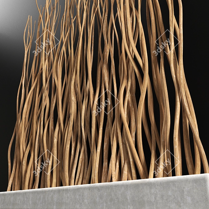 Branchy Planter: Long, Thin & Crooked 3D model image 4