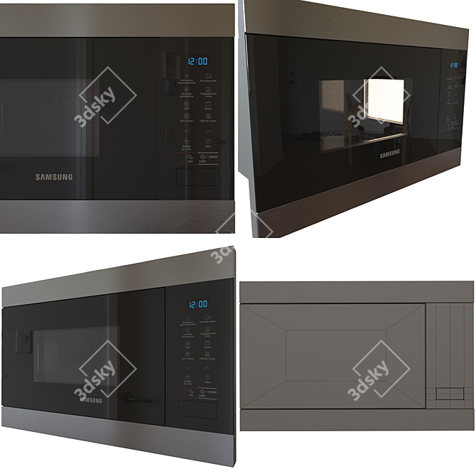 Samsung Kitchen Appliance Set 3D model image 2