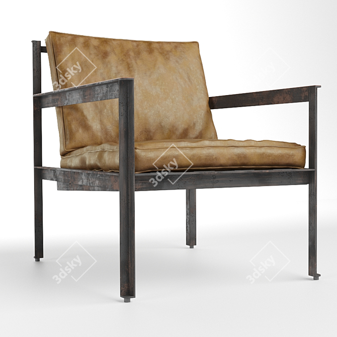 Sleek Cargo Lounge Chair: Max2015, OBJ, Vray Next 3D model image 1
