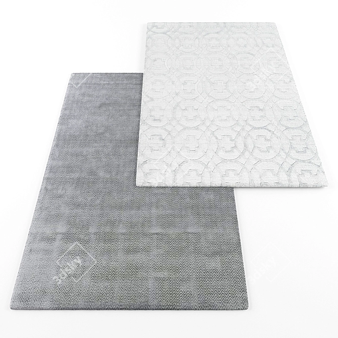 Modern Style Rugs Set 3D model image 2