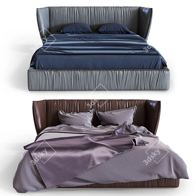 Elegant Sedona Bed: Busnelli High Version 3D model image 2