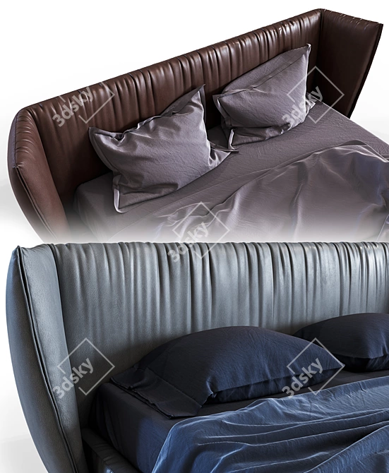 Elegant Sedona Bed: Busnelli High Version 3D model image 3