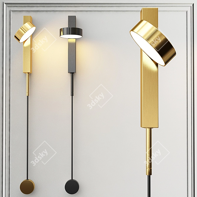 Elegant Wall Lamp - 31cm 3D model image 1