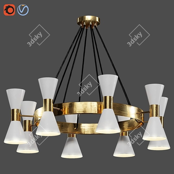 18-Light Modern Design Pendant 3D model image 1