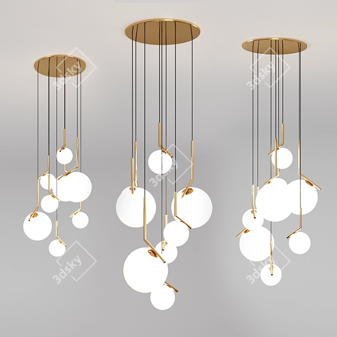 Bolle: Stylish Chandeliers for Contemporary Spaces 3D model image 1