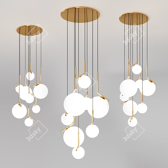 Bolle: Stylish Chandeliers for Contemporary Spaces 3D model image 2