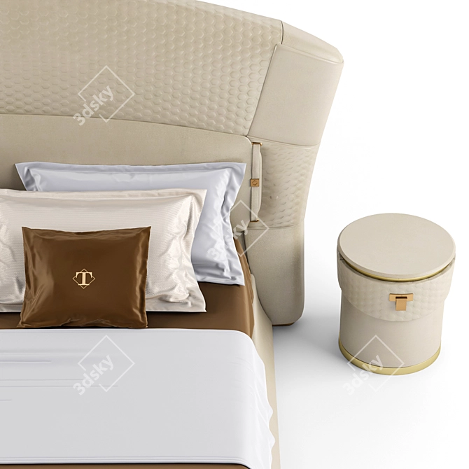 Turri Vogue Bed Set - Elegant Italian Furniture Set 3D model image 10