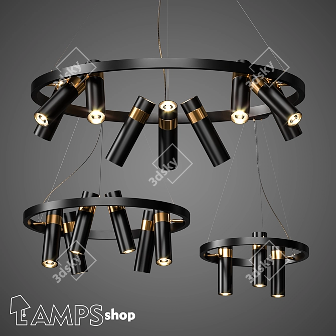 L1249 Creative Loft Chandelier | Unique Design & Exceptional Lighting 3D model image 1