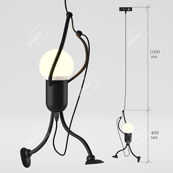 Modern Nordic Chandelier 3D model image 1