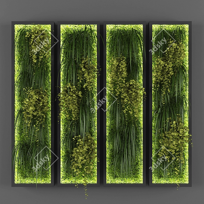 Polys Vertical Garden: Fresh, Green, and Stylish 3D model image 1