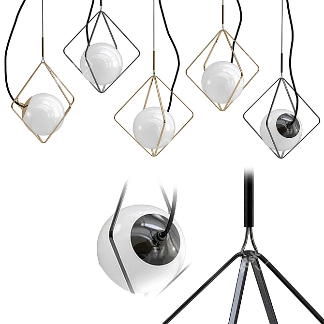 ADAMAS Pendant Light: Modern Design for Perfect Illumination 3D model image 2