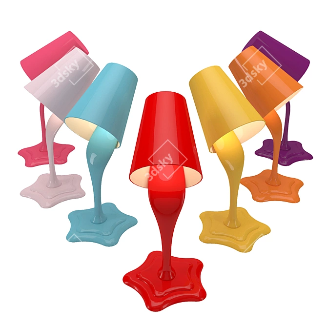 Artsy Paint Bucket Lamp 3D model image 5