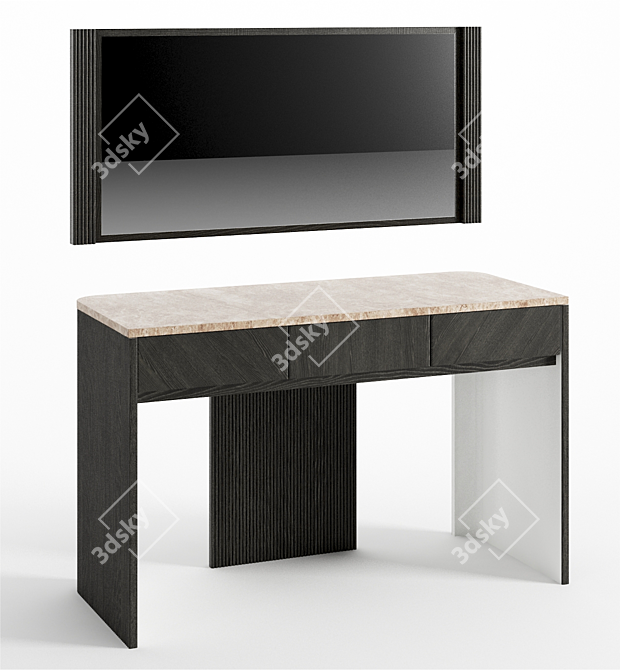 Bella Beauty Table - Elegant Makeup Station 3D model image 1