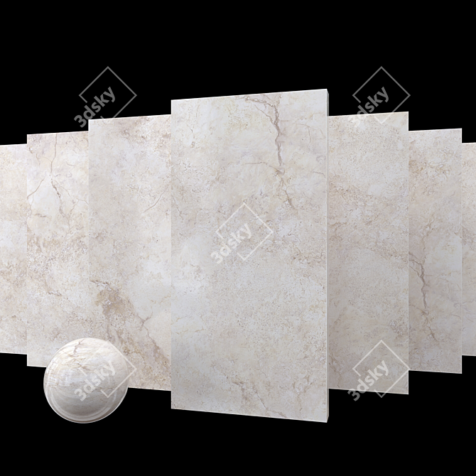  Ottomano Ivory Marble Set 3D model image 1