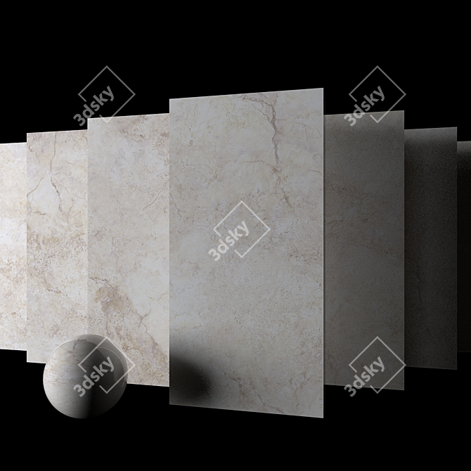  Ottomano Ivory Marble Set 3D model image 2