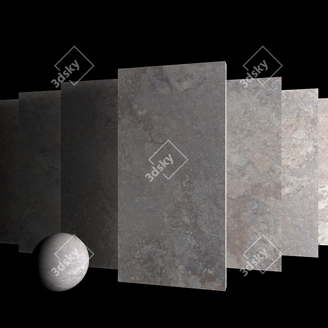 Ottomano Villa Marble Set: Luxe Multi-Texture 3D model image 3