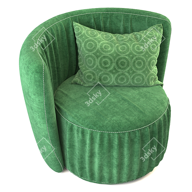 Elegant Comfort Armchair 3D model image 2