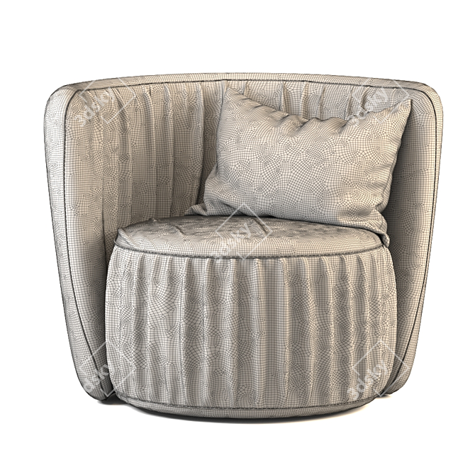 Elegant Comfort Armchair 3D model image 4