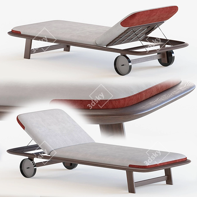 10th Tellaro Sun Lounger: Sleek and Stylish Design 3D model image 1